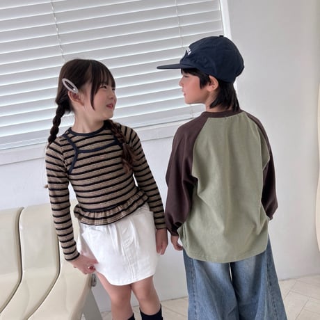 matilda/111. two color raglan T-shirt 15-19