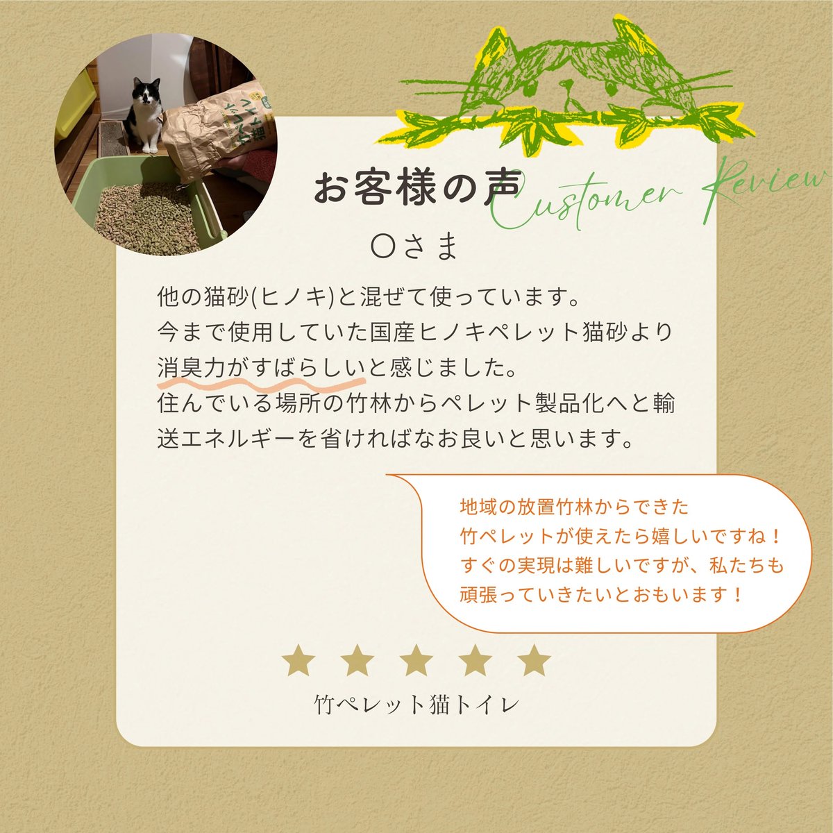 お試し1袋】竹ペレット 猫トイレ 6L | 竹でつくった猫砂