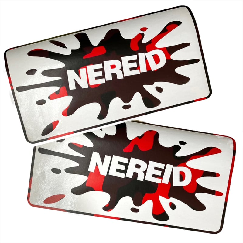 ハピメア　ステッカー　全13種 スプラッシュステッカー【大サイズ】(レッド迷彩柄) | NEREID