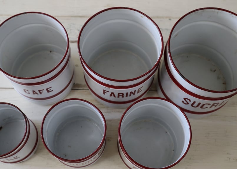 フランスから入荷♪エトワール社アンティークキャニスター6客セット