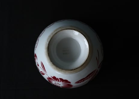 フランス DIGOIN（ ディゴワン）カフェオレボウルFleurs rouge marron