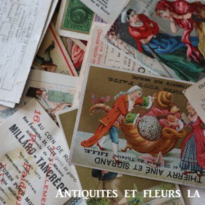 クロモスカード フランス アンティーク コラージュ クロモ 100枚セット クロモスカード フランス アンティーク コラージュ クロモ 100枚セット