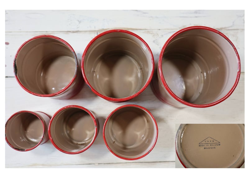 フランスアンティークキャニスター4個セット フランスアンティーク