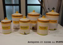 次は青♪エトワール社アンティークキャニスター（ブルー）6客セット