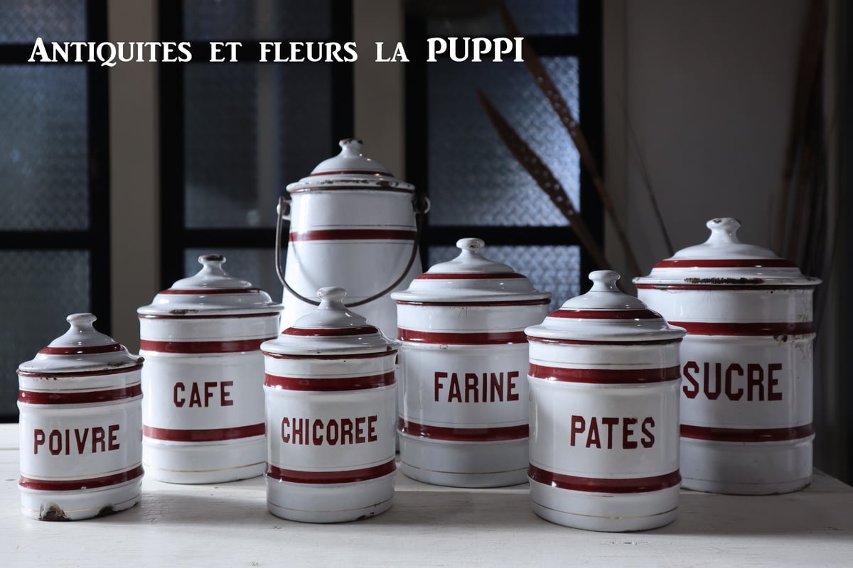 フランスから入荷♪エトワール社アンティークキャニスター6客セット