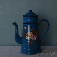 JAPY社アンティーク・ホーローポット2段（フラワー） | Antiquités et