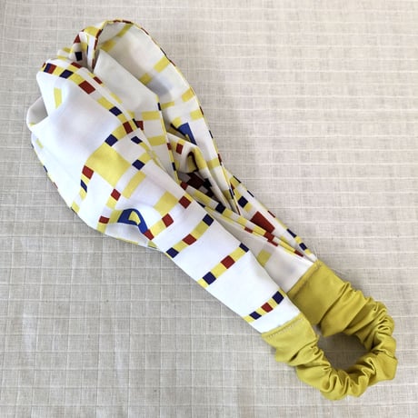 Art Series [Headband, Turban] Mondrian, Broadway Boogie-Woogie, handmade