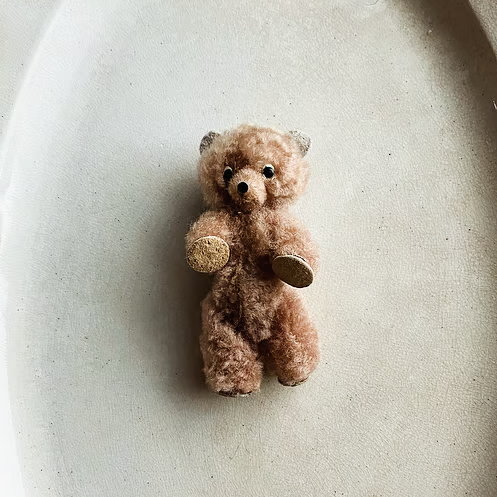 昭和レトロ　ヴィンテージ ポーランド製　テディベア　ぬいぐるみ　中古品 昭和レトロ ヴィンテージ ポーランド製 テディベア ぬいぐるみ