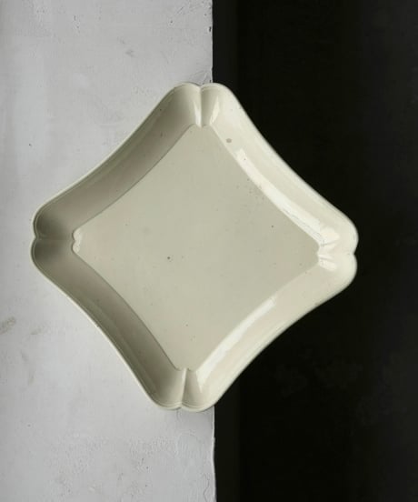 English Creamware Square Plate
