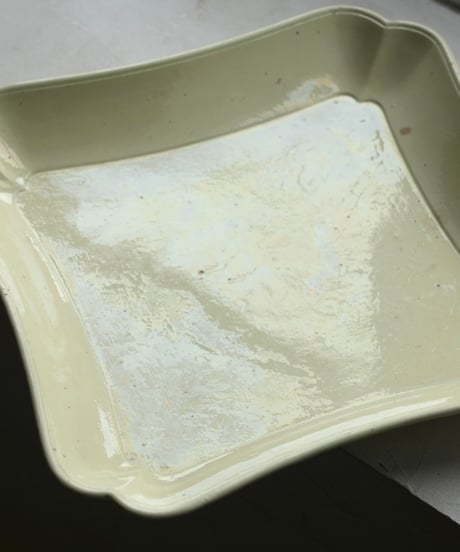 English Creamware Square Plate