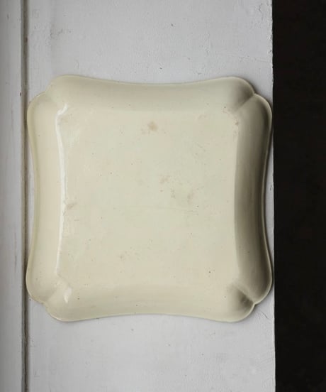 English Creamware Square Plate