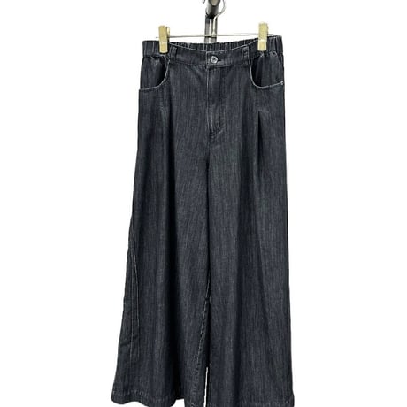[予約販売] ayane アヤン　ダンガリーサイドガセットワイドパンツ　856710