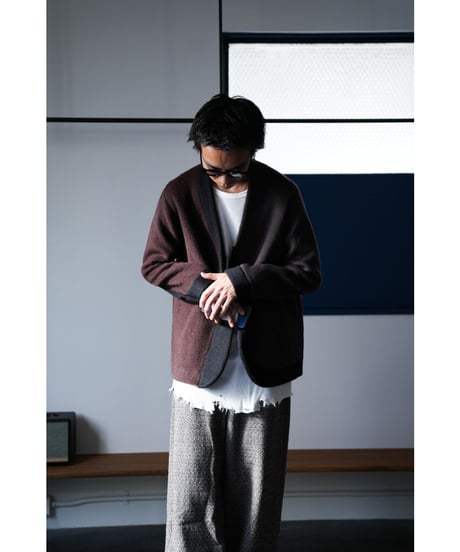 m's braque SOFT SEAM ASSYMETRY NO COLLAR JACKET