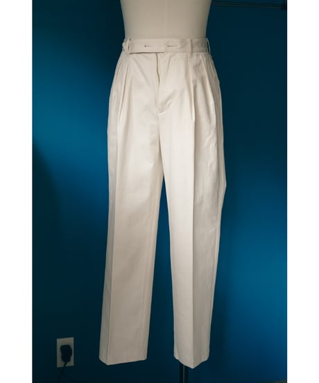 ULTERIOR FINX COTTON GABARDINE TUCKED TROUSERS