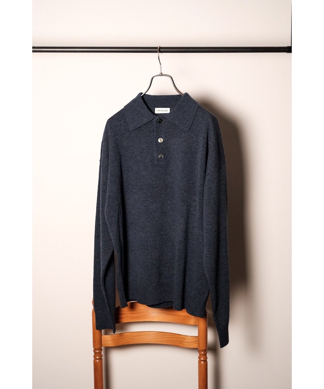 新品未使用 nakedgauge 80POLO JUMPER サイズ2 nakedgauge CLASSIC WOOL YARN 