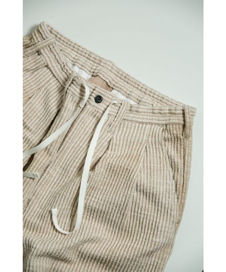ANCELLM CUT STRIPE EASY SLACKS