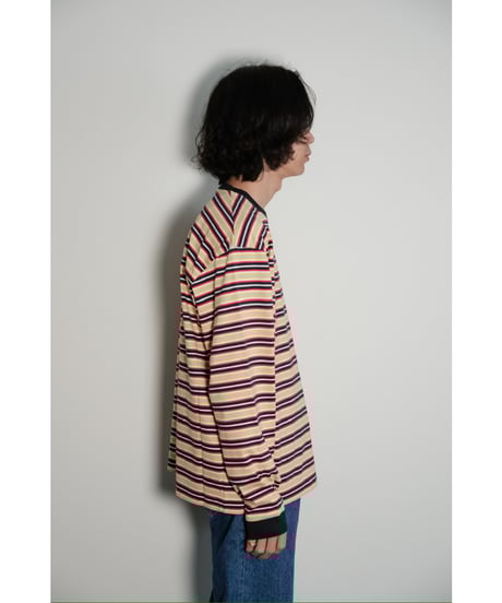 KANEMASA PHIL. 36G Multi Border L/S Tee
