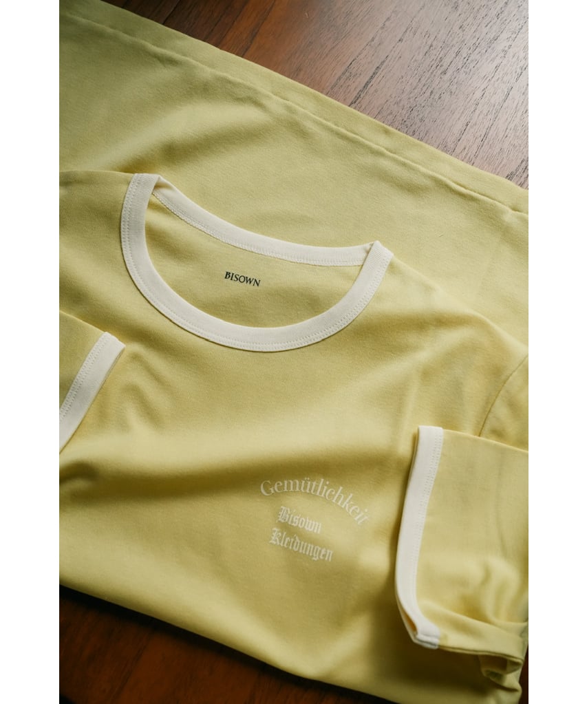 【新品未使用】BISOWN TRIM TEE WHITE × GREY サイズ２ BISOWN] TRIM TEE / size2 | YES-姫路の美容院と服のお店YES