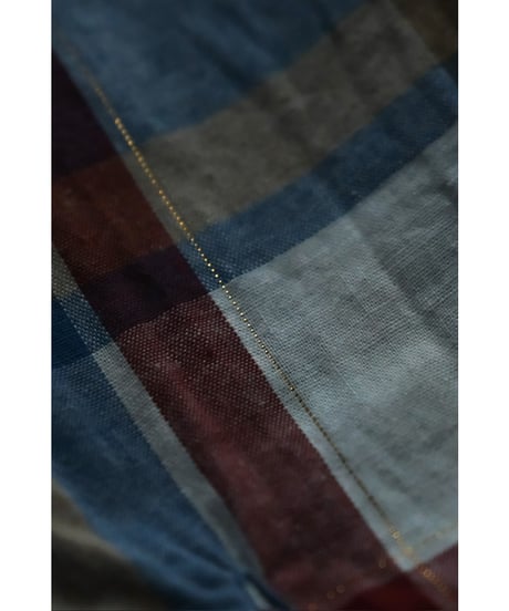 Gurank Plaid open collar shirts