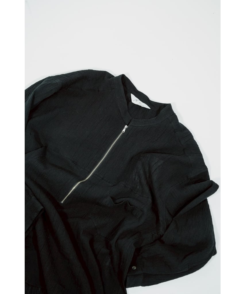 ANCELLM CREPE HALF ZIP SHIRT | MusterWerk Sud.