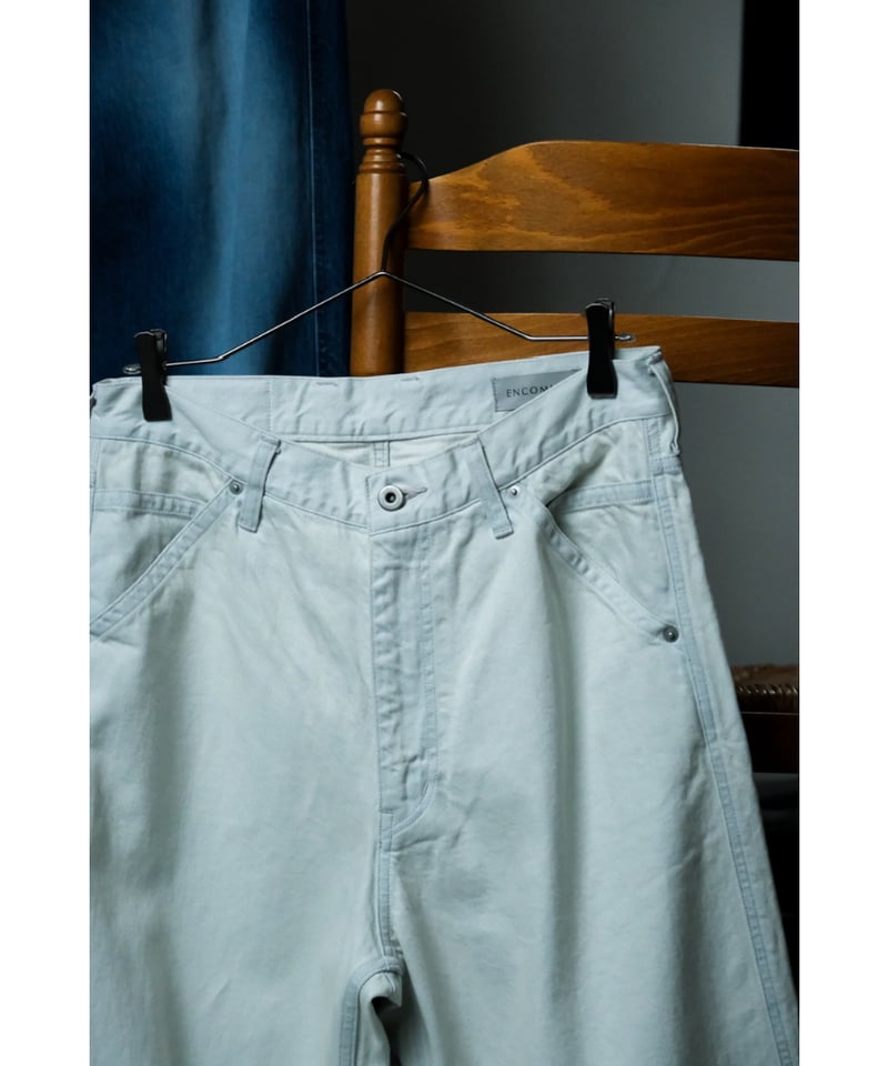 ENCOMING インカミング FADED DENIM TROUSER ホワイト ENCOMING FADED DENIM TROUSER | MusterWerk Sud.