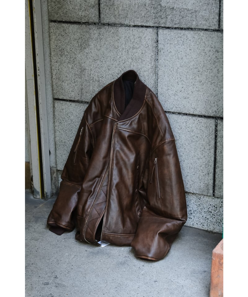 【極美品】CCU BOMBER JACKETレザージャケット　茶芯 CCU 