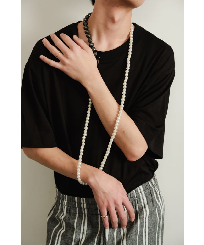 m's braque/エムズブラック　フェイクパールネックレス m's braque 