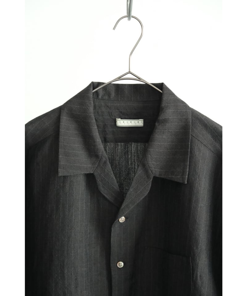 Gorsch the seamster 黒 リネン シャツ　48 gorsch the seamster/半袖シャツ/--/リネン/BLK/無地