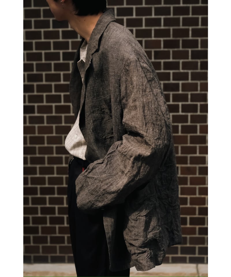 希少　ensou. エンソウ　ブレザー　テーラードジャケット リネン混　L ensou. Hypersized Blazer | MusterWerk Sud.