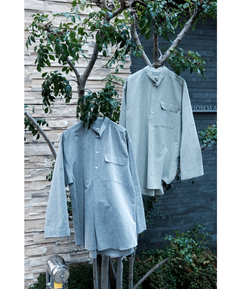 POSTELEGANT Washi Paper Cotton Pull-Over Shirt 