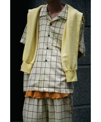 ANCELLM RAYON CHECK OPEN COLLAR SS SHIRT