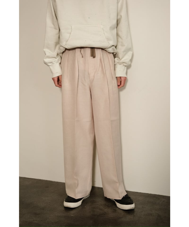 ANCELLM W/L WIDE EASY TUCK SLACKS | MusterWerk ANCELLM W/L WIDE EASY TUCK SLACKS | MusterWerk