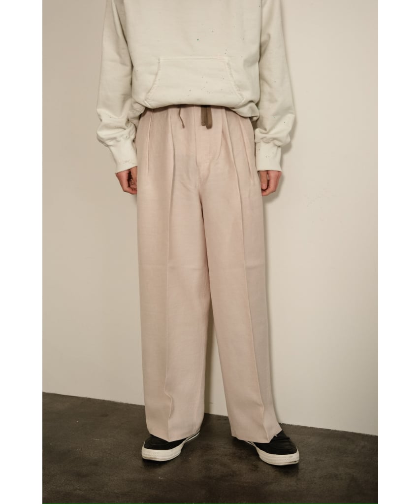 ANCELLM W/L WIDE EASY TUCK SLACKS | MusterWerk