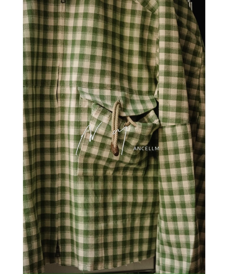 ANCELLM C/R CHECK SHORT ZIPUP SHIRT | MusterWer ANCELLM C/R CHECK SHORT ZIPUP SHIRT | MusterWer