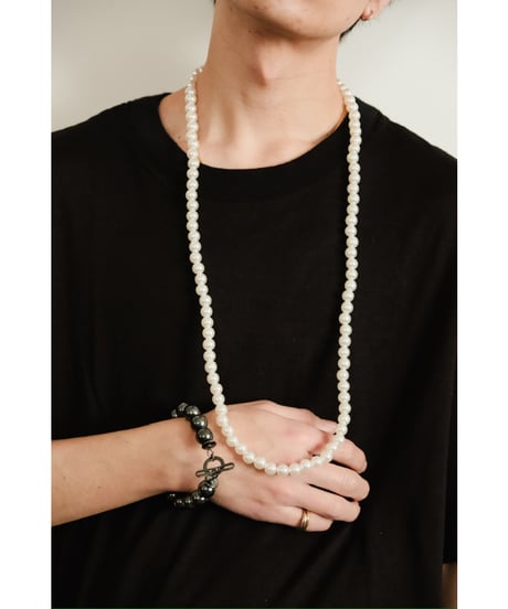 m's braque "Exclusive" 2WAY Fake Pearl Necklace & Bracelet