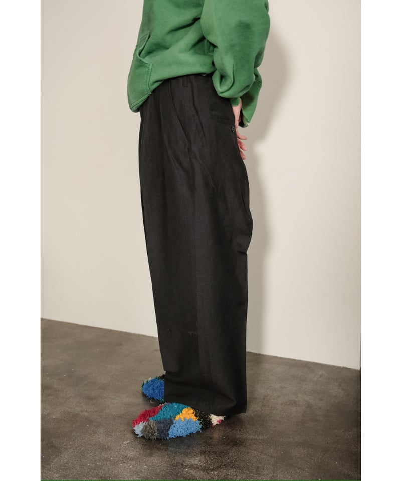 ANCELLM W/L WIDE EASY TUCK SLACKS | MusterWerk ANCELLM W/L WIDE EASY TUCK SLACKS | MusterWerk
