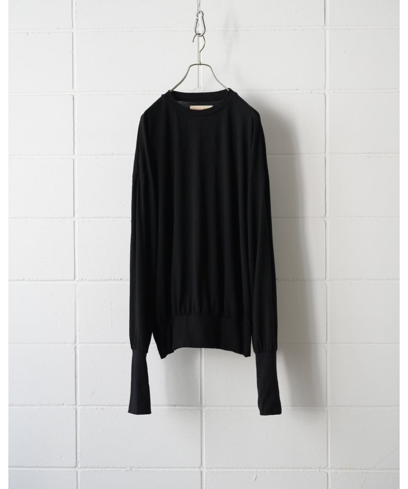 barbell object 「bo-24s-ts01 l/s top / FADE L/S TOP BLACK | FUDGE UP NOTHING