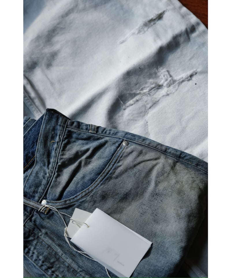 ANCELLM DAMAGE WIDE 5P DENIM PANTS | MusterWerk ANCELLM DAMAGE WIDE 5P DENIM PANTS | MusterWerk