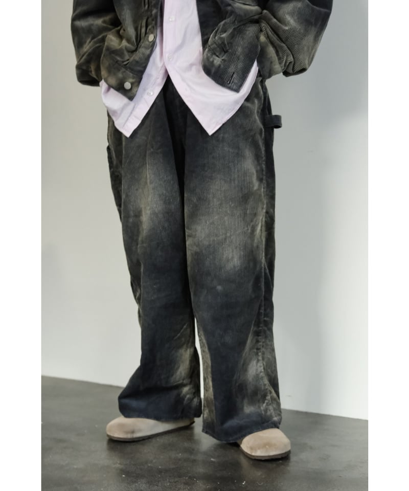 パンツ ANCELLEM CORDEDVELVETEENPAINTER PANTS ANCELLM - CORDED VELVETEEN PAINTER PANTS | BLACK