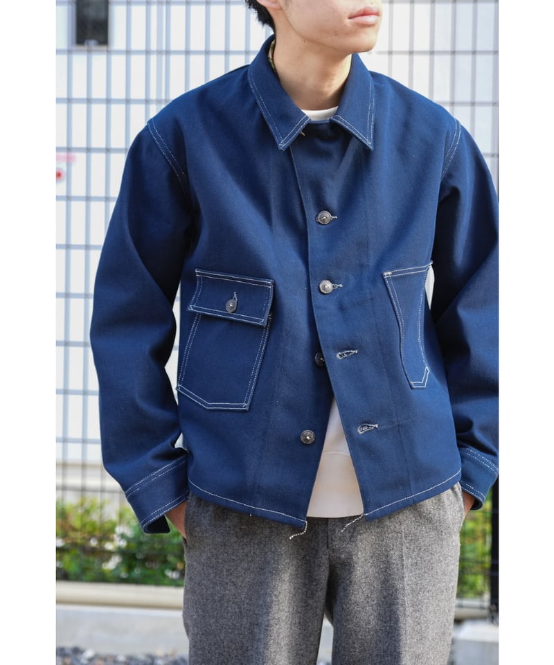 ジャケット・アウター FAUVES CARPENTER SHORT JACKET - DENIM FAUVES 