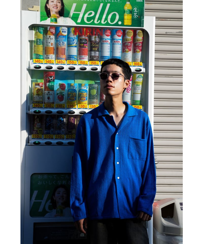 COOHEM WOOL SILK STRIPE KNIT SHIRT | MusterWerk