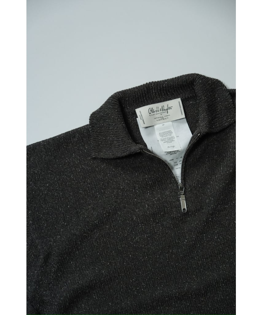 Olde H & Daughter SILK COTTON HALF ZIP P/O | Mu