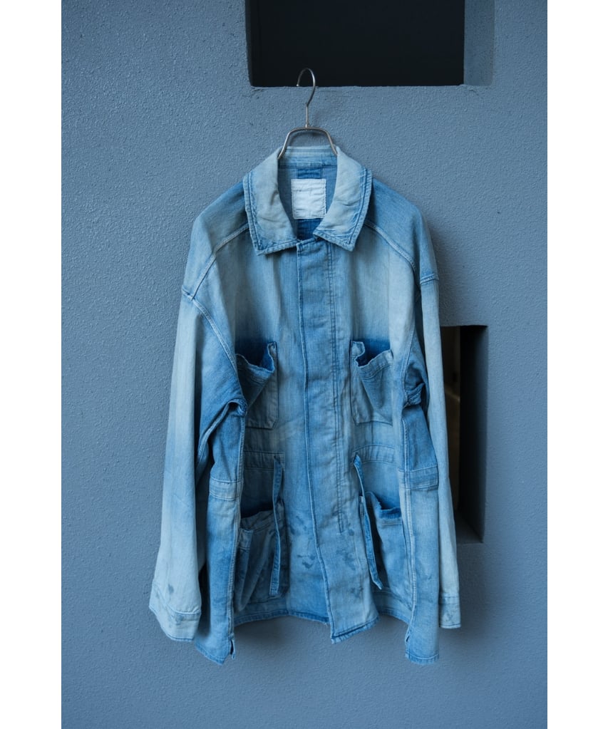 ANCELLM アンセルム AGING DENIM SHIRT JACKET 2 2024AW】 ANCELLM (アンセルム) 