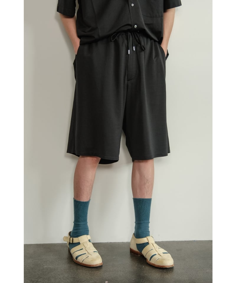 KANEMASA PHIL.　46GSilk Blend Easy Shorts KANEMASA PHIL” 46G Silk Blend Easy Shorts Black” | Lapel