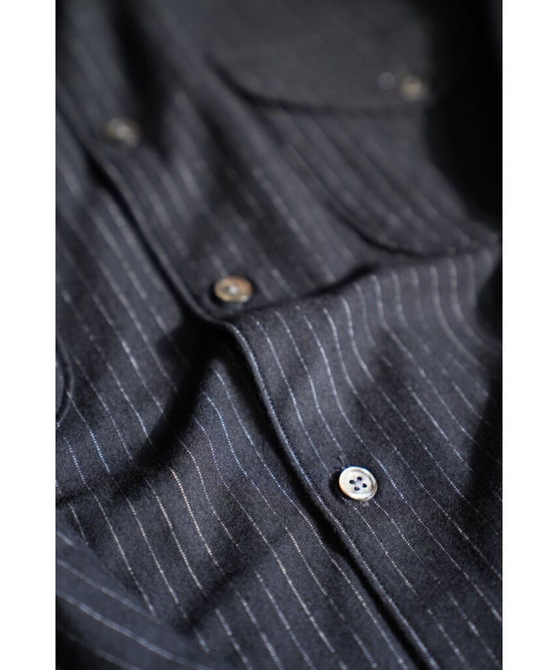 KANEMASA PHIL. High Gauge Milled Wool Stripe Sq