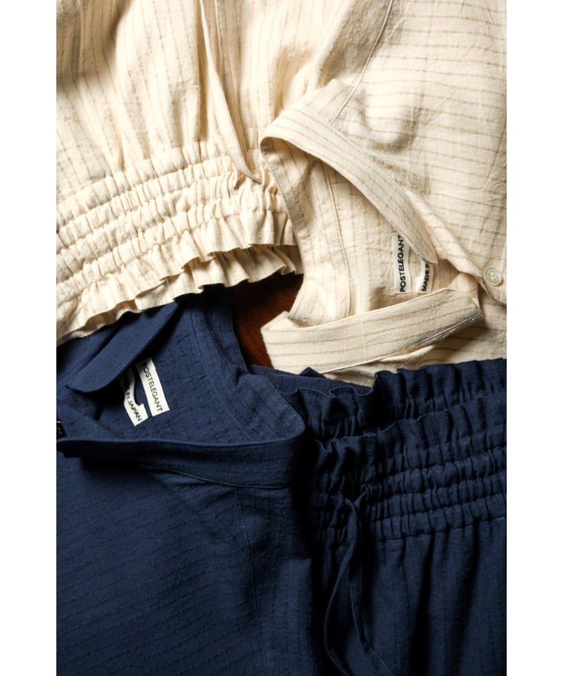 POSTELEGANT Cotton Linen Stripe Wide Trouser | POSTELEGANT Cotton Linen Stripe Wide Trouser |