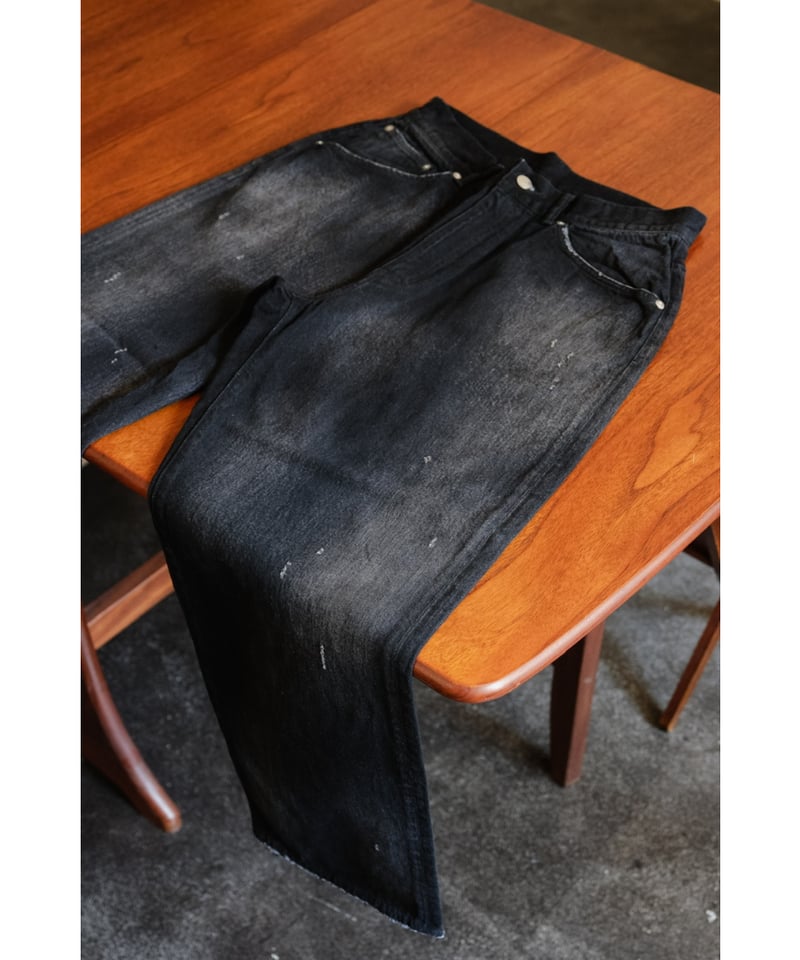 ANCELLM AGING TAPERED 5P DENIM PANTS | MusterWe ANCELLM AGING TAPERED 5P DENIM PANTS | MusterWe