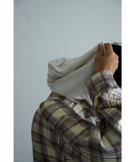 ANCELLM NEL CHECK HOODIE SHIRT
