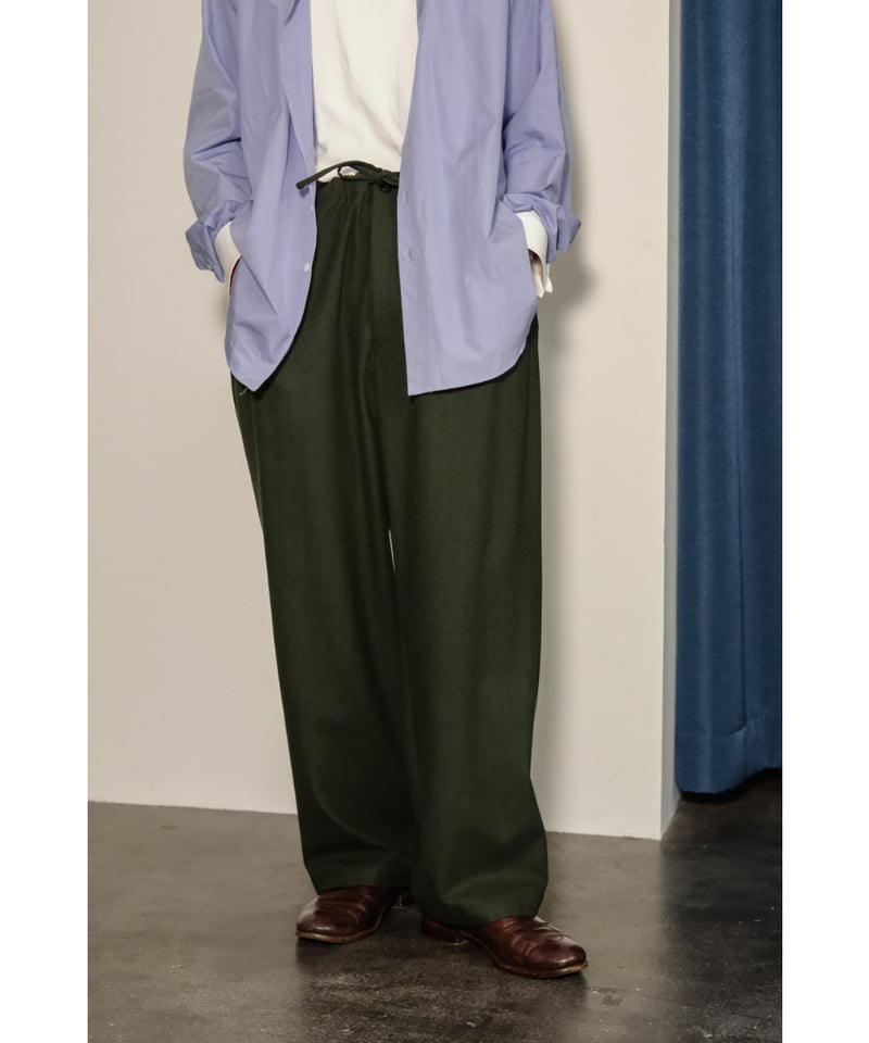 ULTERIOR SUPER FINE WOOL CHECKED DRAWSTRING PAN