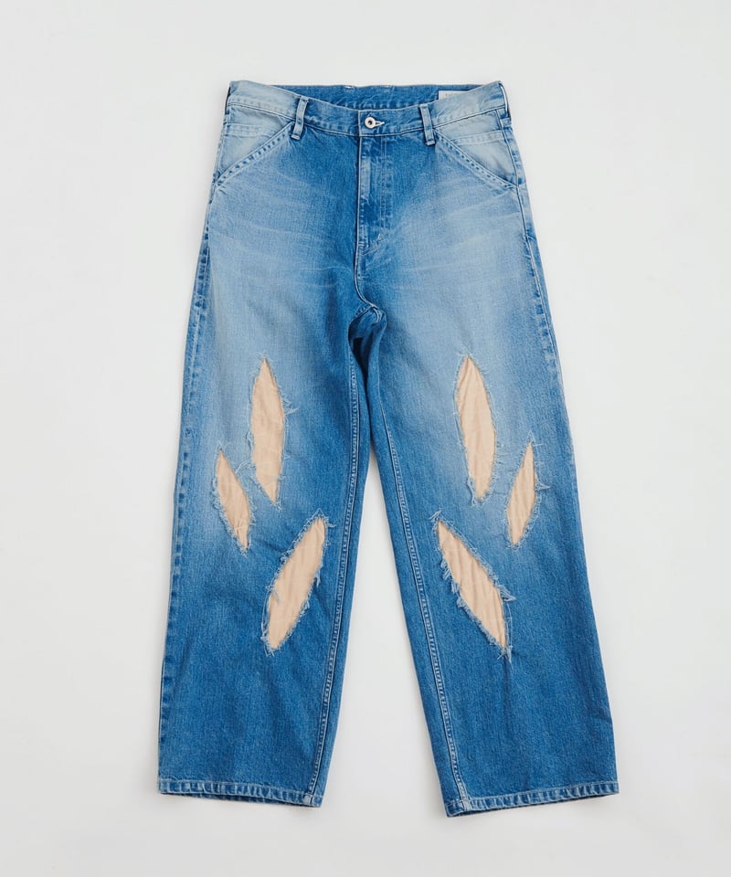 ENCOMING SLASHED DENIM TROUSER | MusterWerk Sud. ENCOMING SLASHED DENIM TROUSER | MusterWerk Sud.